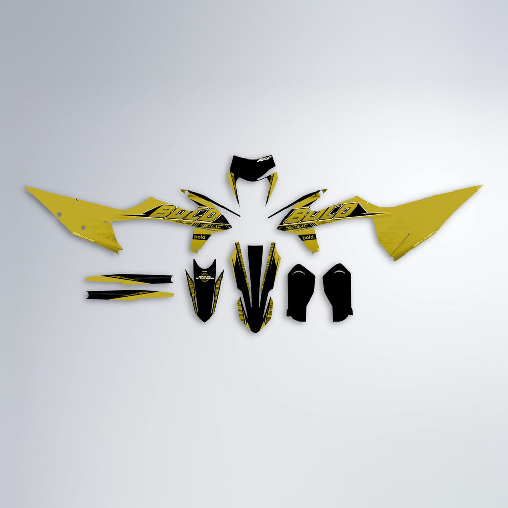 GEBEL V2 graphics kit parts layout in Yellow
