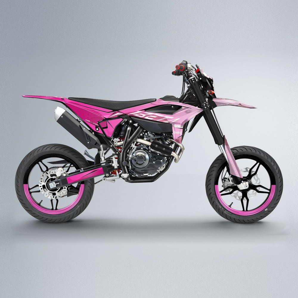 GEBEL V3 Beta supermoto graphics kit in Flamingo