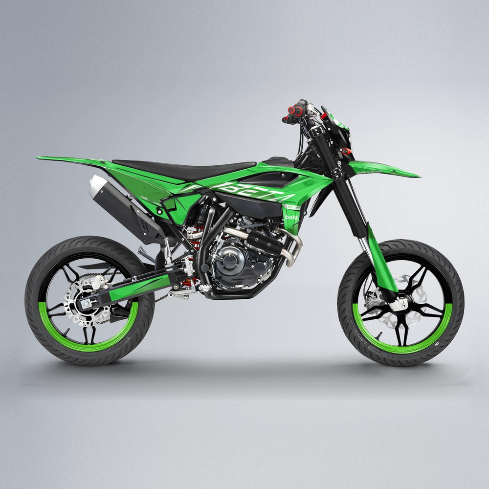 GEBEL V3 Beta supermoto graphics kit in Green