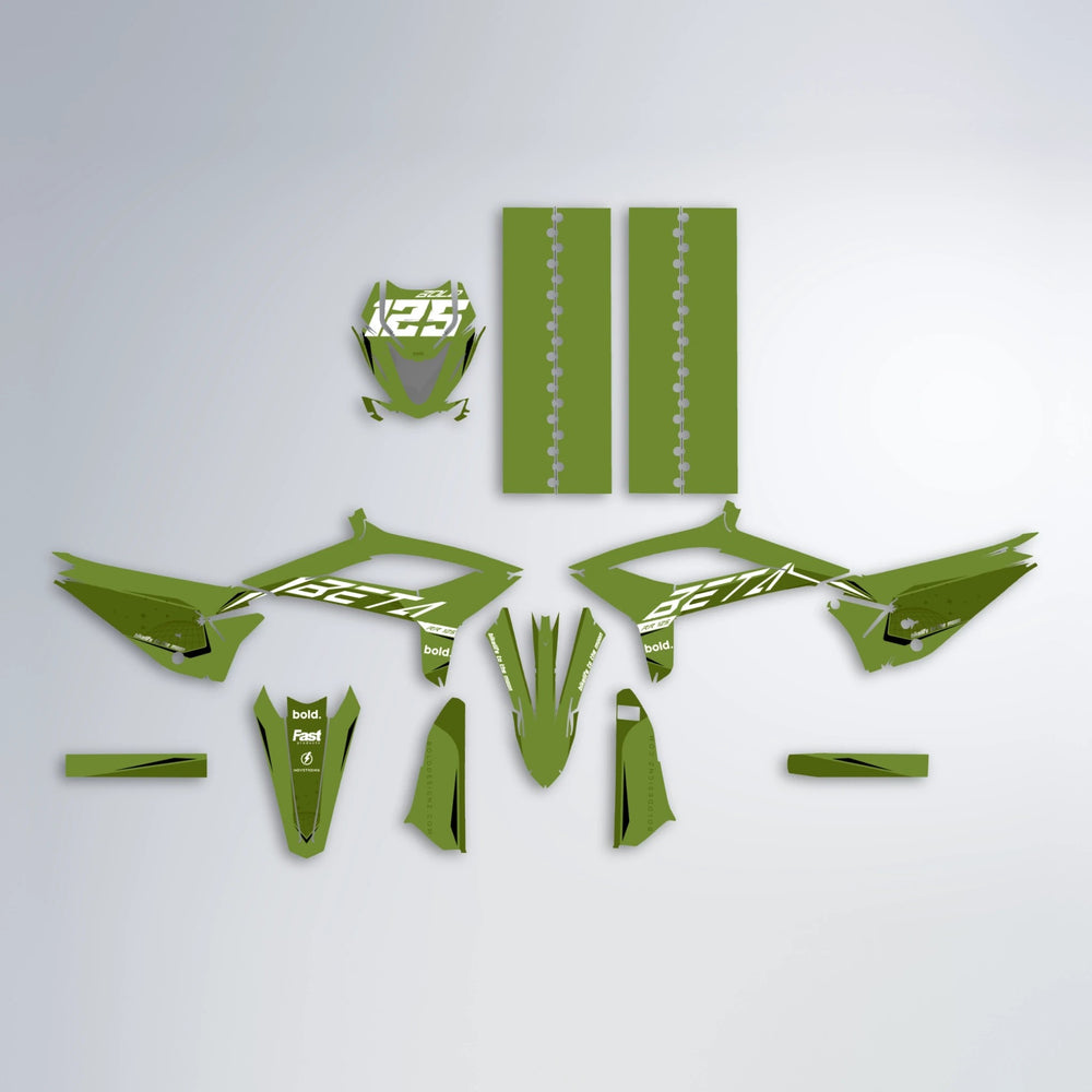 GEBEL V3 Beta graphics kit parts layout in Olive