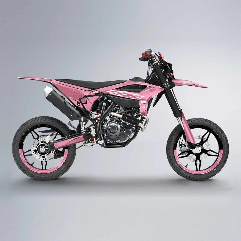 GEBEL V3 Beta supermoto graphics kit in Sakura Pink