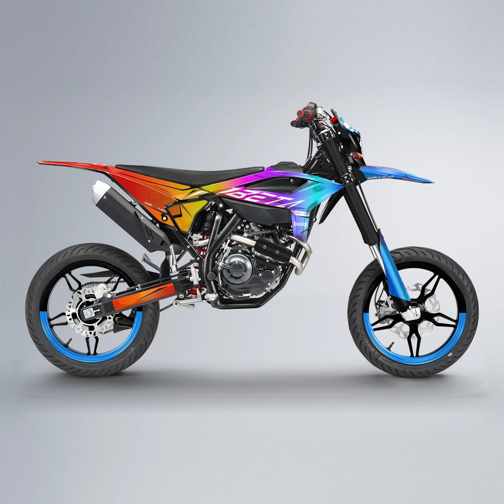 GEBEL V3 Beta supermoto graphics kit in Sunset Fade
