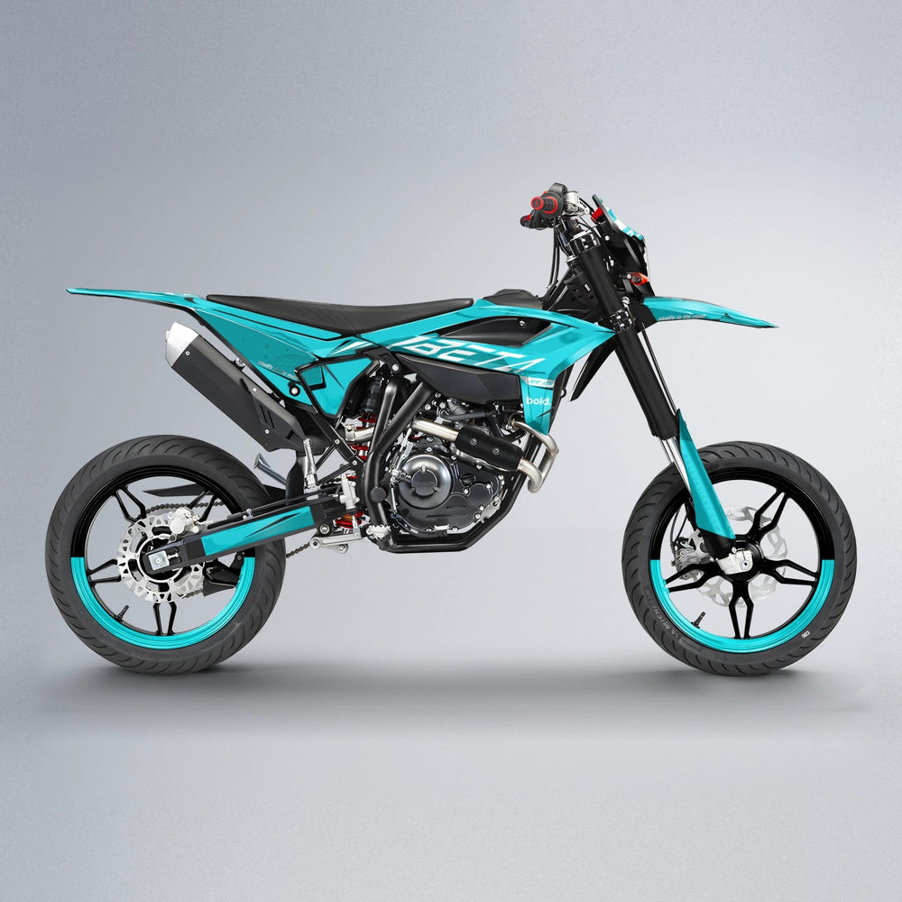 GEBEL V3 Beta supermoto graphics kit in Teal