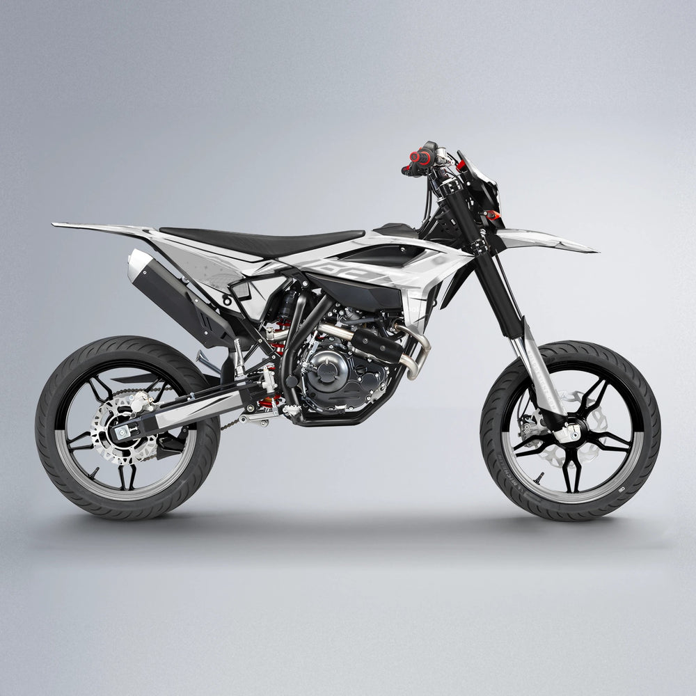 GEBEL V3 Beta supermoto graphics kit in White