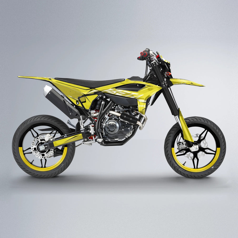 GEBEL V3 Beta supermoto graphics kit in Yellow