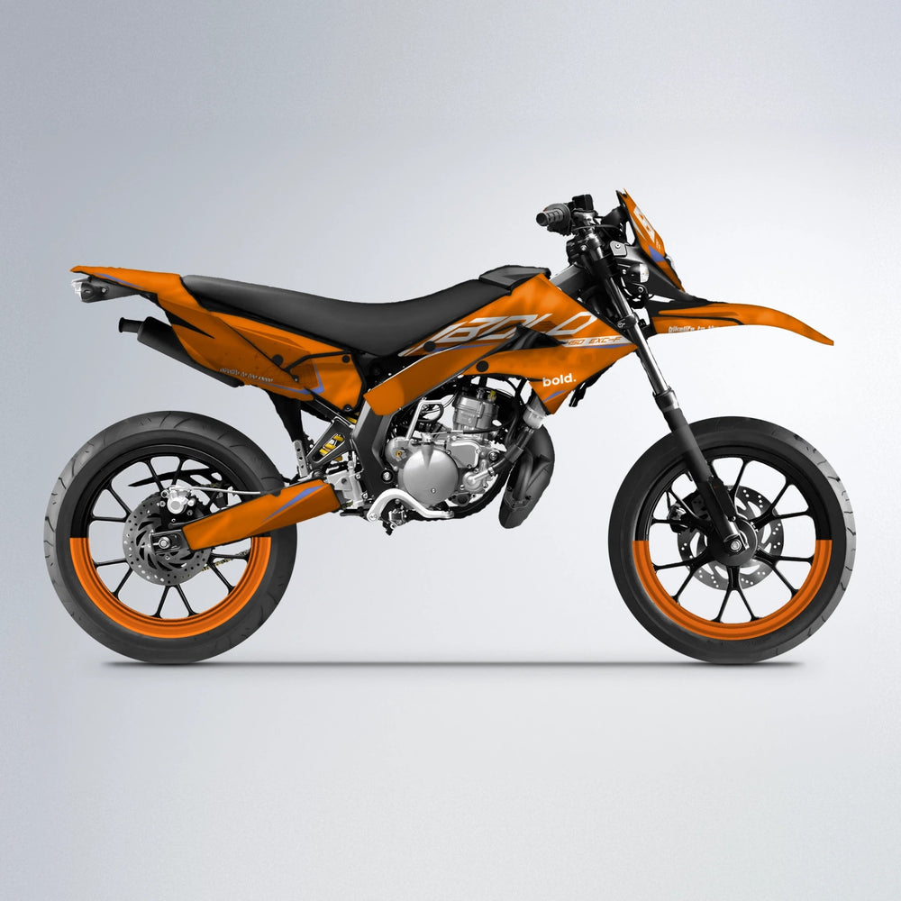 GEBEL V3 Derbi Senda supermoto graphics kit in Orange