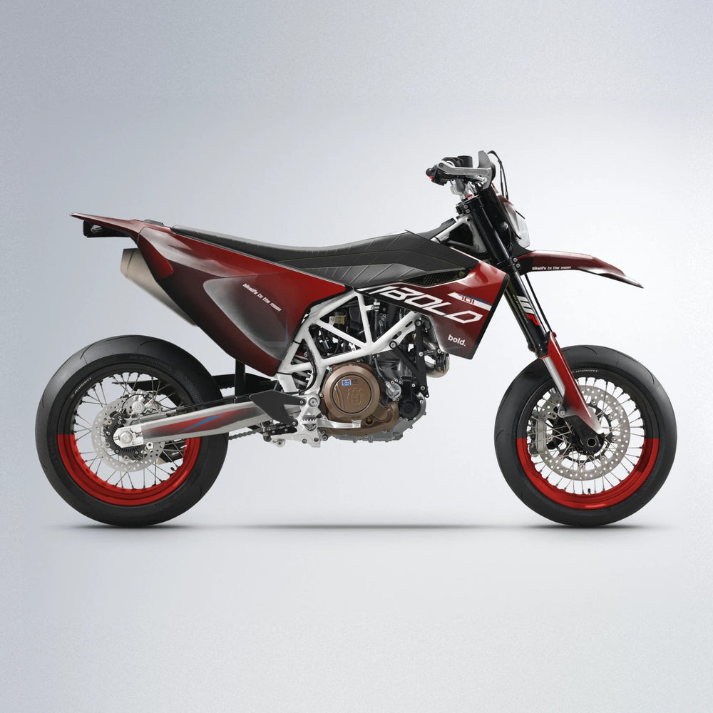 GEBEL V3 Husqvarna 701 supermoto graphics kit in Black & Red