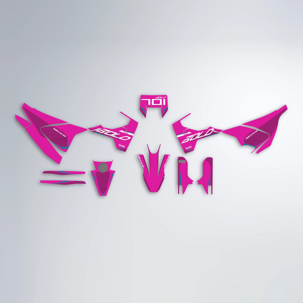 GEBEL V3 Husqvarna 701 graphics kit parts layout in Pink