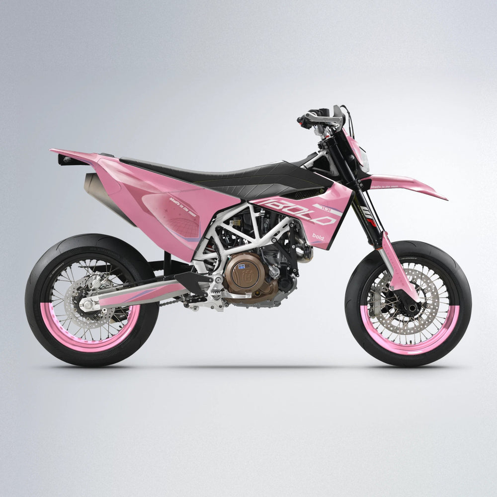 GEBEL V3 Husqvarna 701 supermoto graphics kit in Sakura Pink