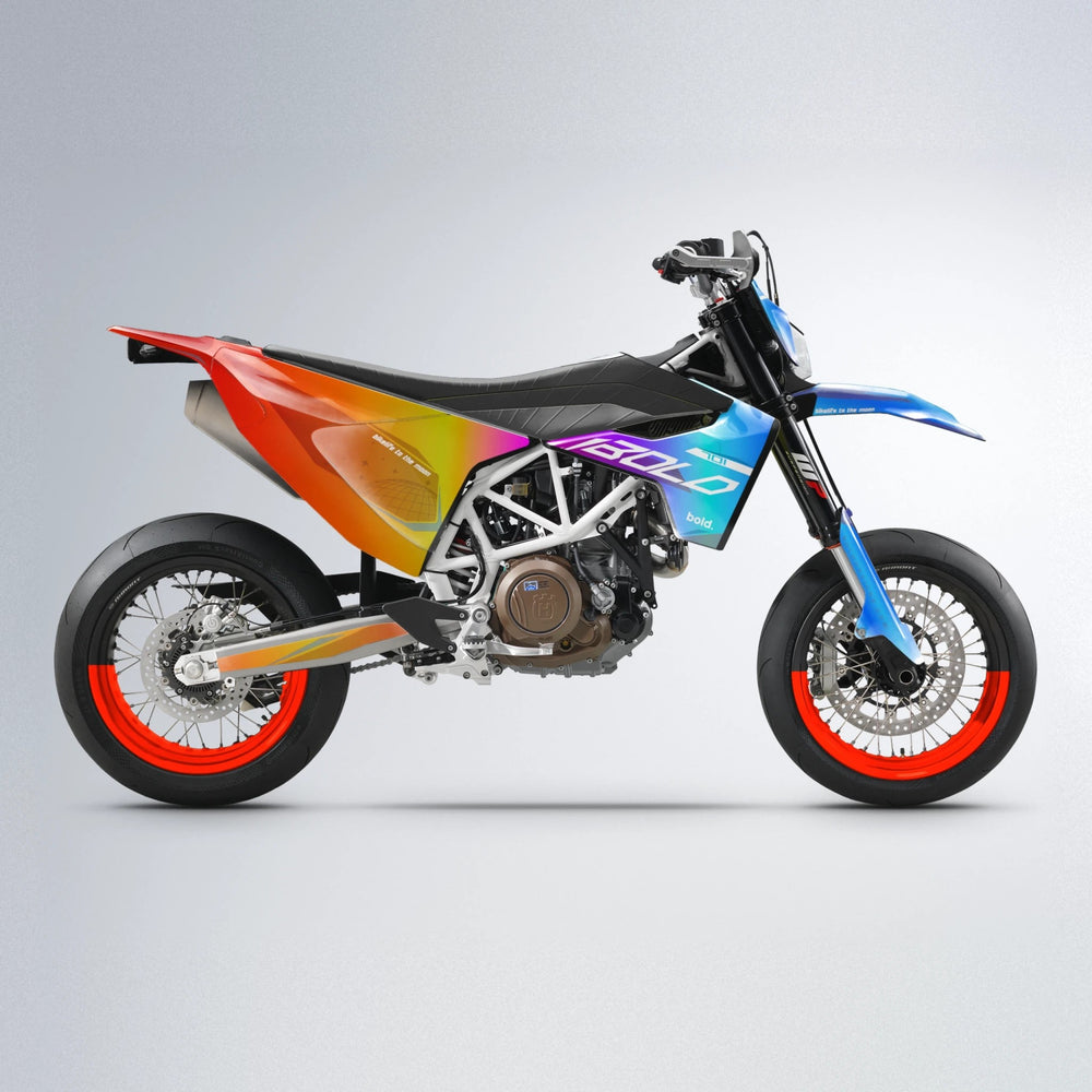 GEBEL V3 Husqvarna 701 supermoto graphics kit in Sunset Fade