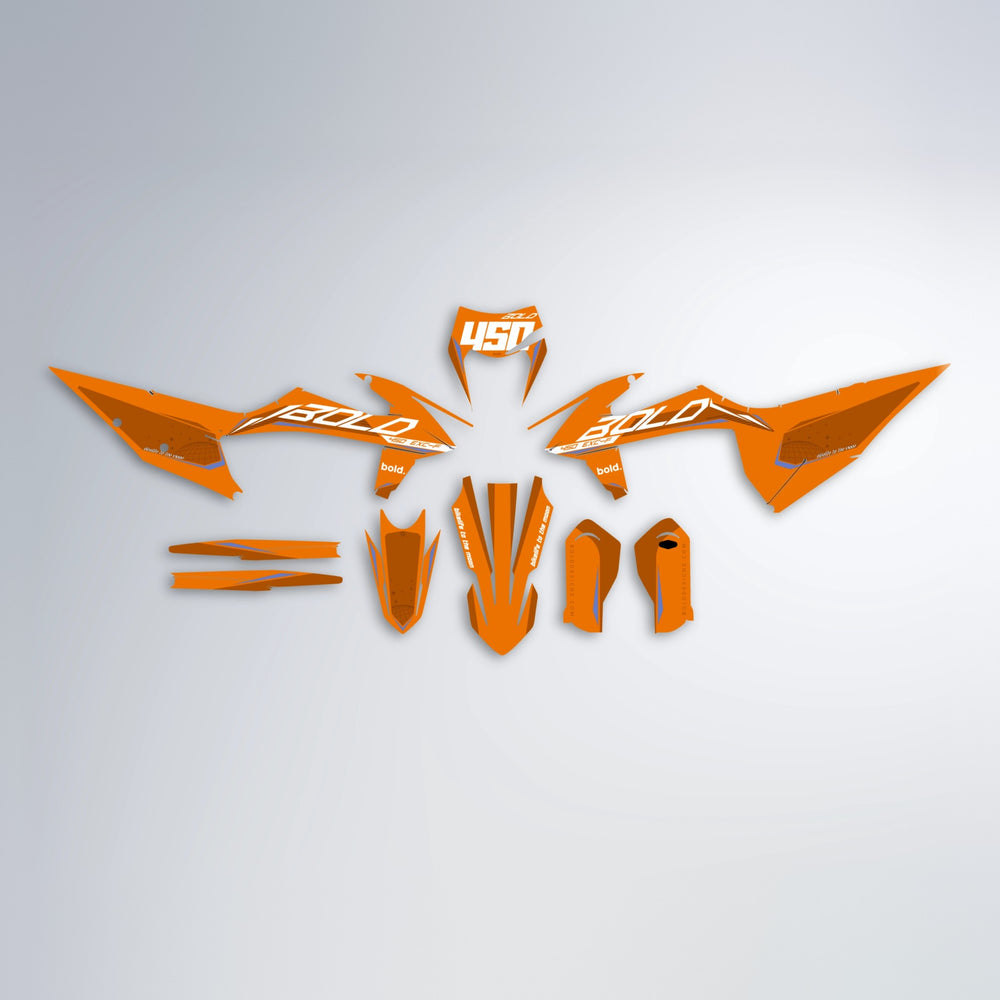 GEBEL V3 graphics kit parts layout in Orange