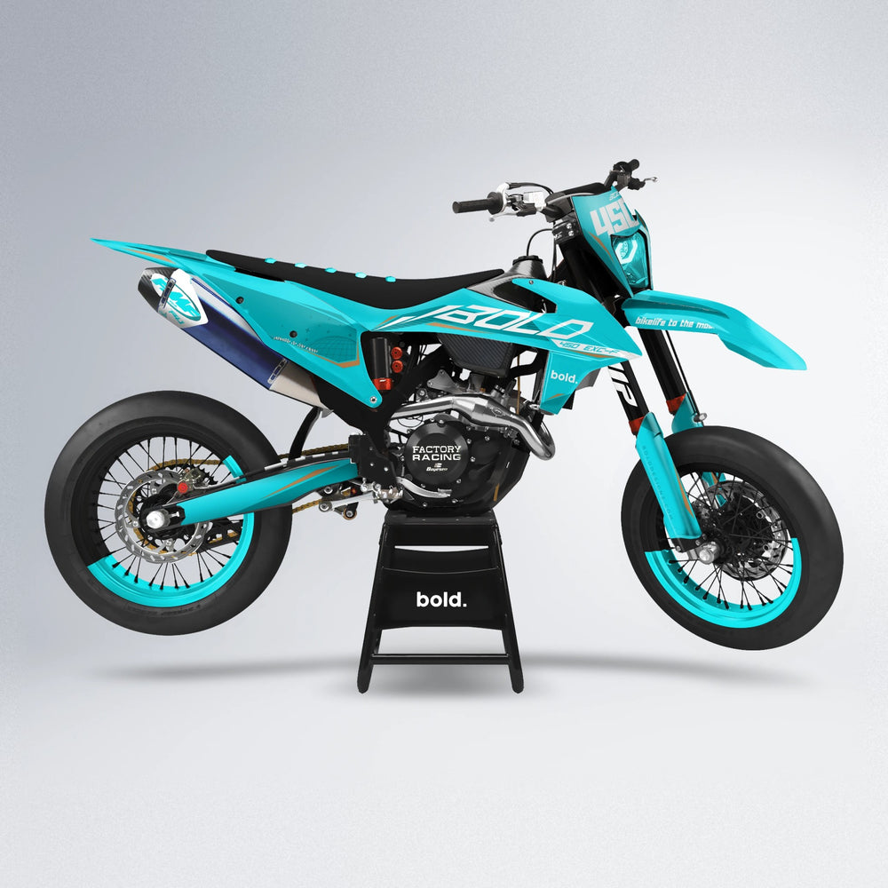 GEBEL V3 supermoto graphics kit in Teal