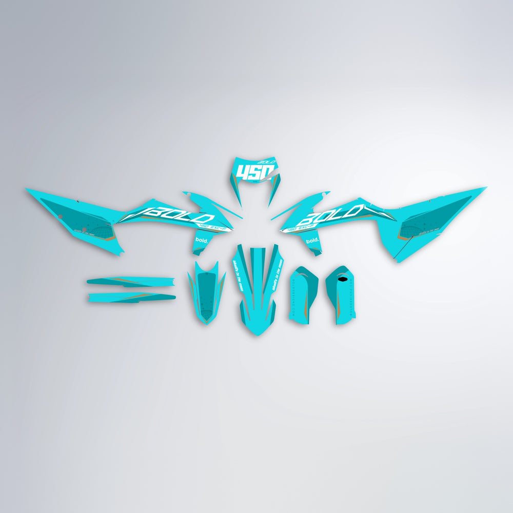 GEBEL V3 graphics kit parts layout in Teal