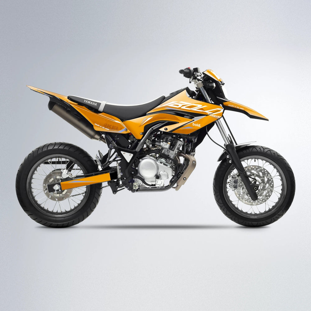 GEBEL V3 Yamaha WR 125X supermoto graphics kit in Orange