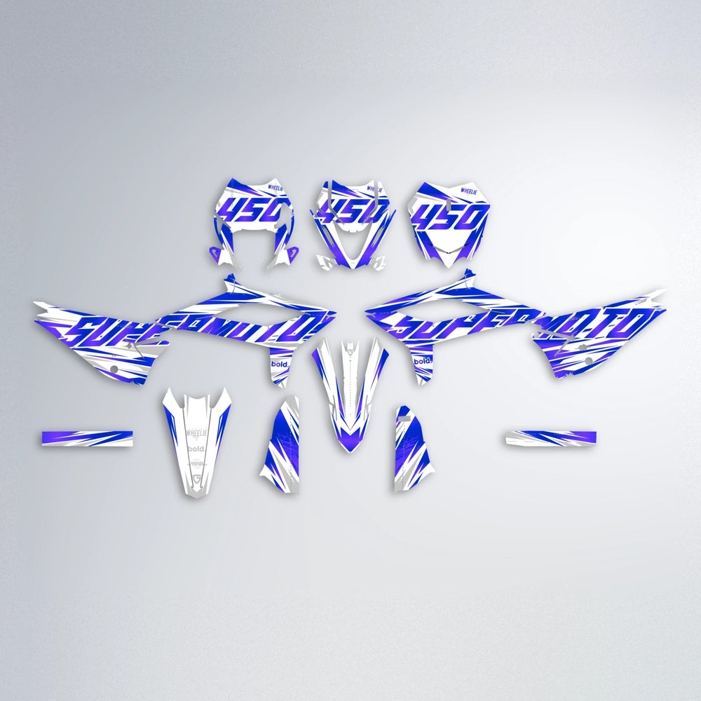 GEBEL V4 Beta graphics kit parts layout in Blue
