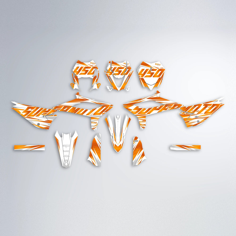 GEBEL V4 Beta graphics kit parts layout in Orange