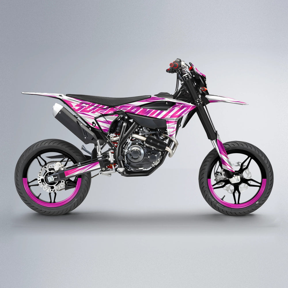GEBEL V4 Beta supermoto graphics kit in Pink