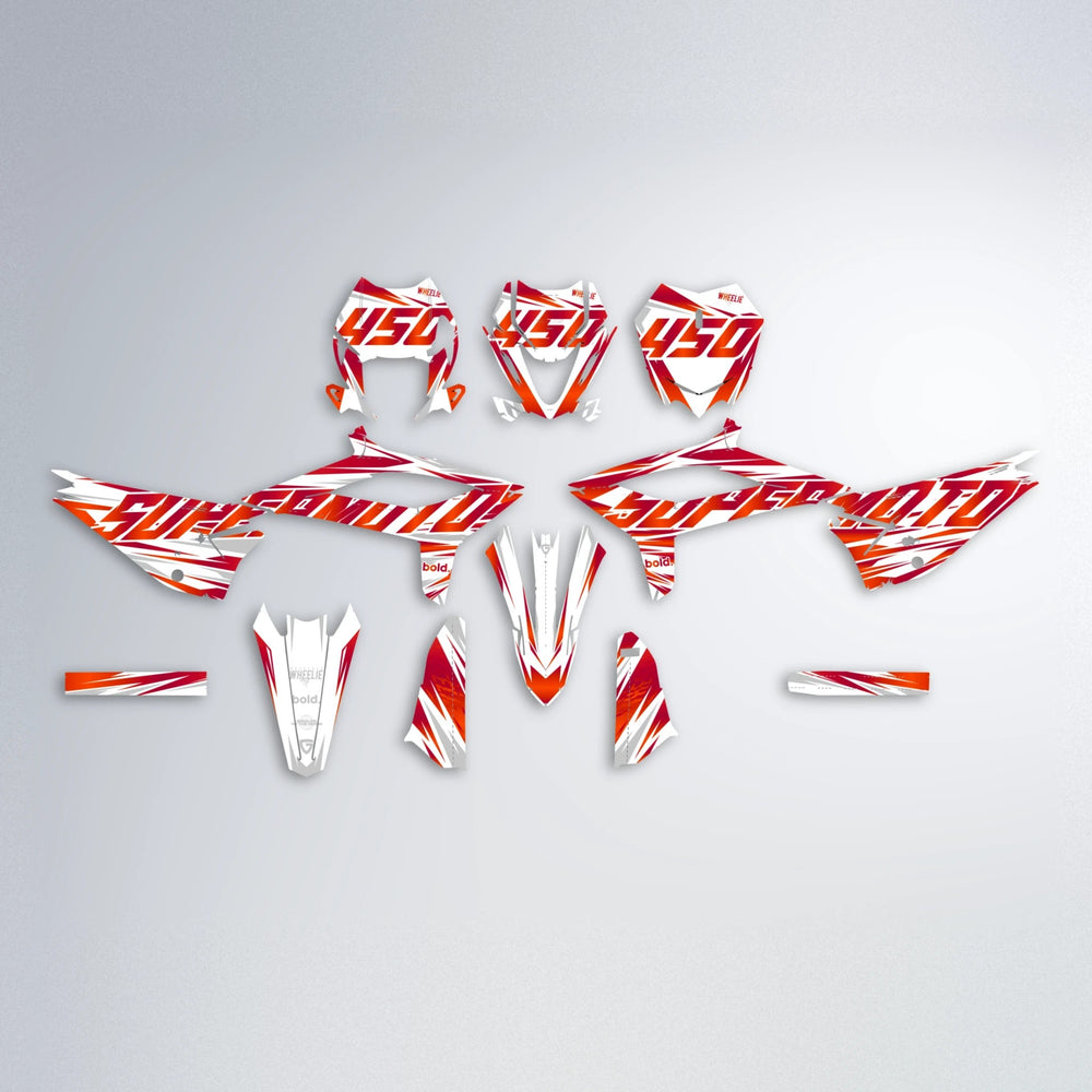 GEBEL V4 Beta graphics kit parts layout in Red