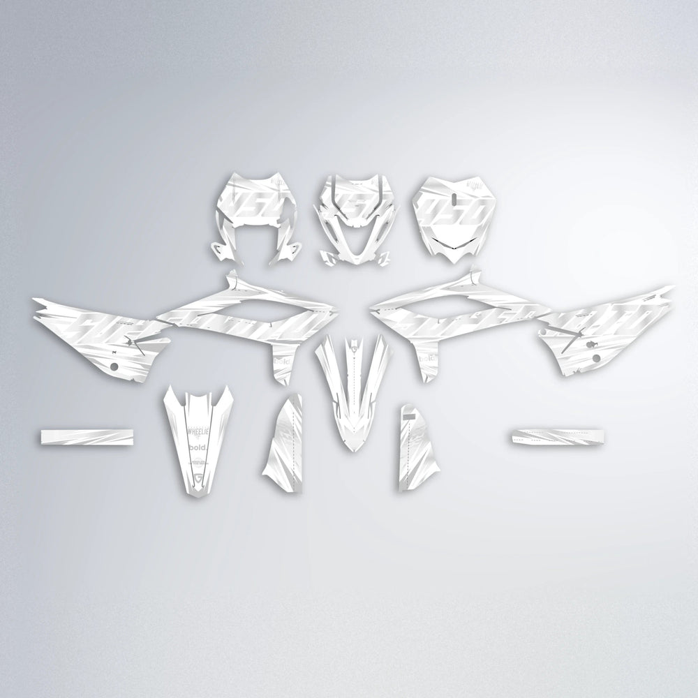 GEBEL V4 Beta graphics kit parts layout in White