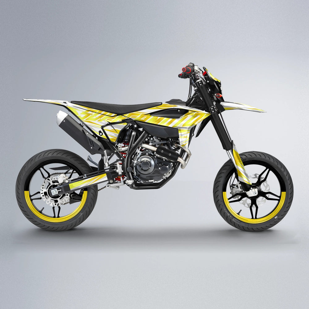GEBEL V4 Beta supermoto graphics kit in Yellow