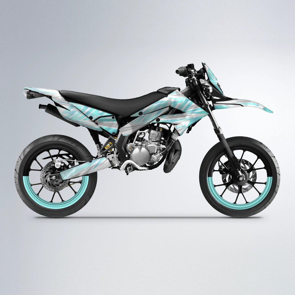 GEBEL V4 Derbi Senda supermoto graphics kit in Mint