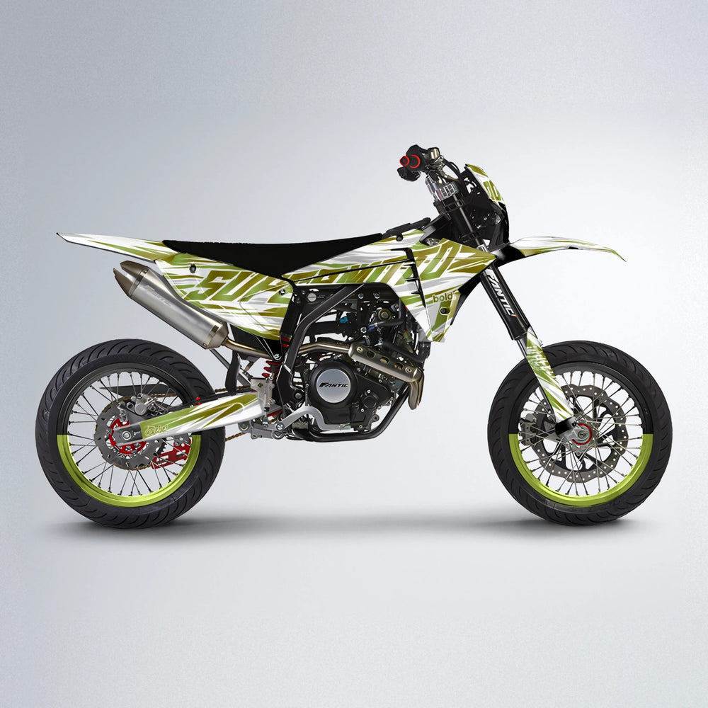 GEBEL V4 Fantic supermoto graphics kit in Olive