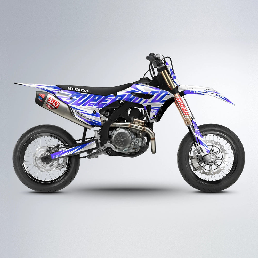 GEBEL V4 Honda supermoto graphics kit in Blue