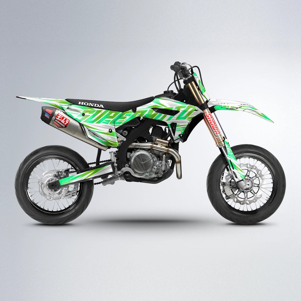 GEBEL V4 Honda supermoto graphics kit in Green