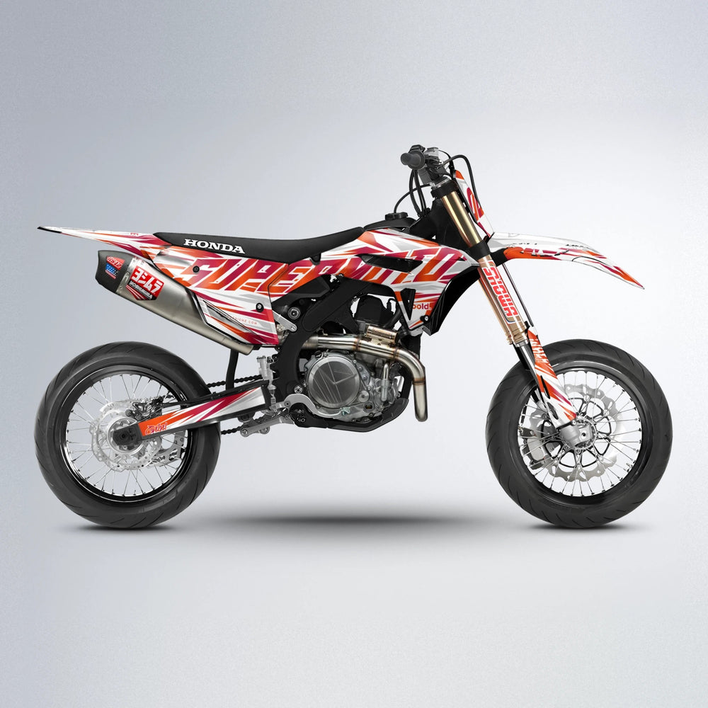 GEBEL V4 Honda supermoto graphics kit in Red