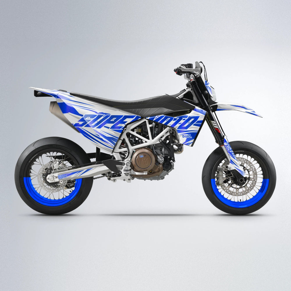 GEBEL V4 Husqvarna 701 supermoto graphics kit in Blue