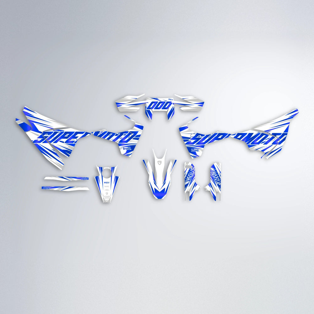 GEBEL V4 Husqvarna 701 graphics kit parts layout in Blue