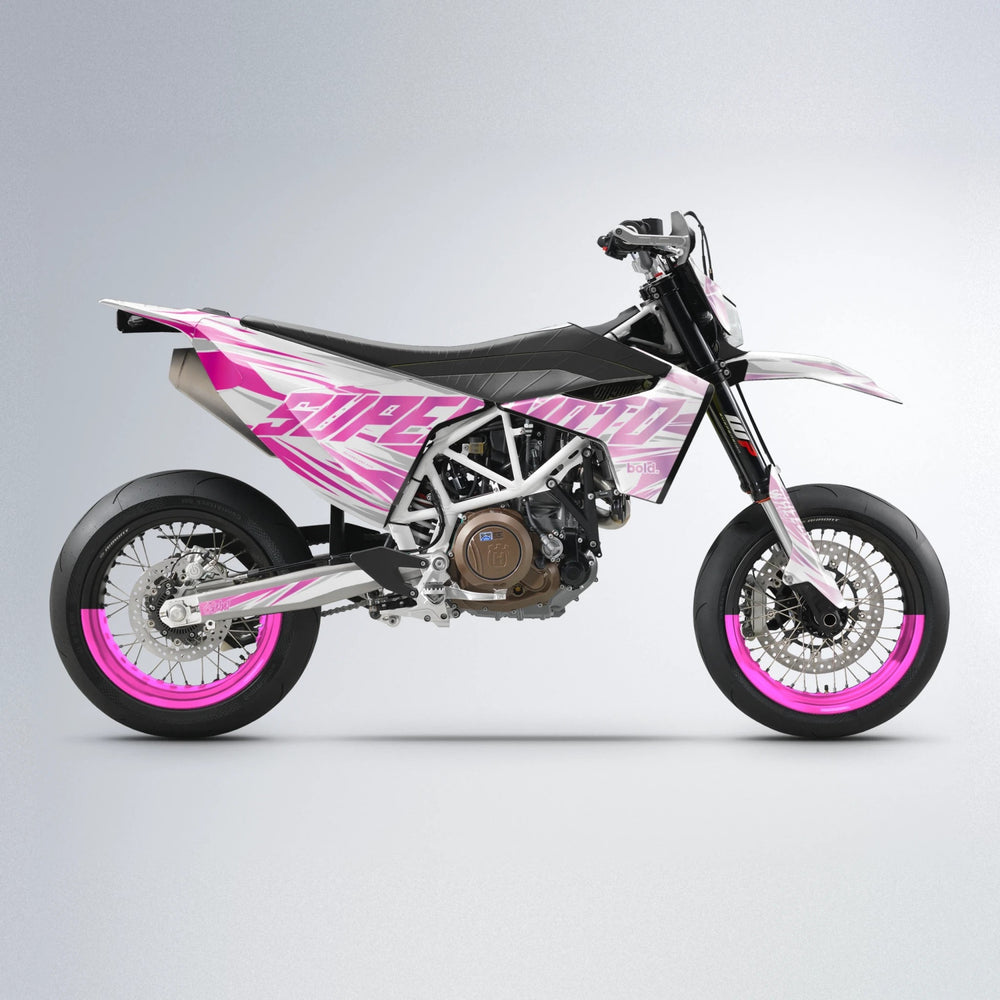 GEBEL V4 Husqvarna 701 supermoto graphics kit in Flamingo