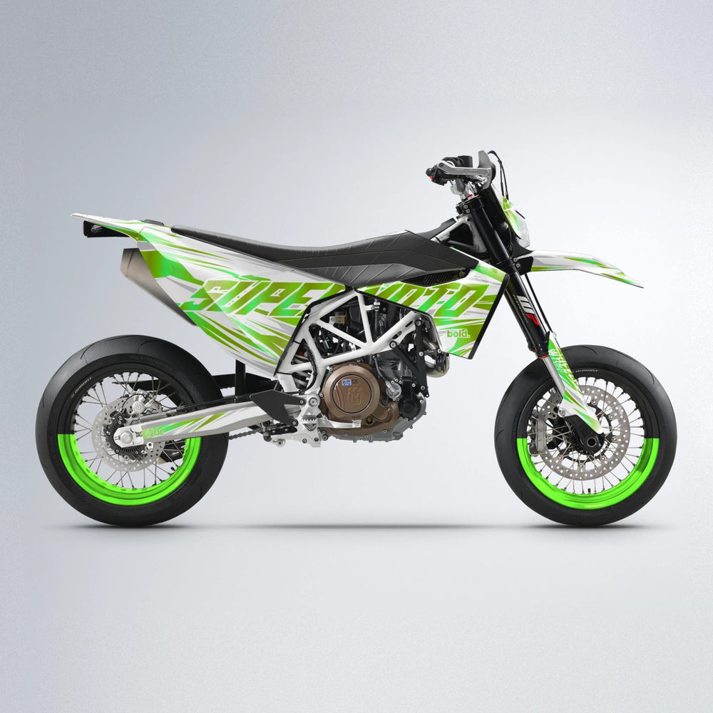 GEBEL V4 Husqvarna 701 supermoto graphics kit in Green