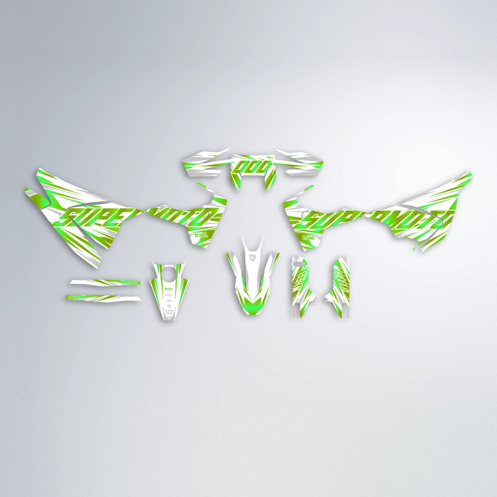 GEBEL V4 Husqvarna 701 graphics kit parts layout in Green