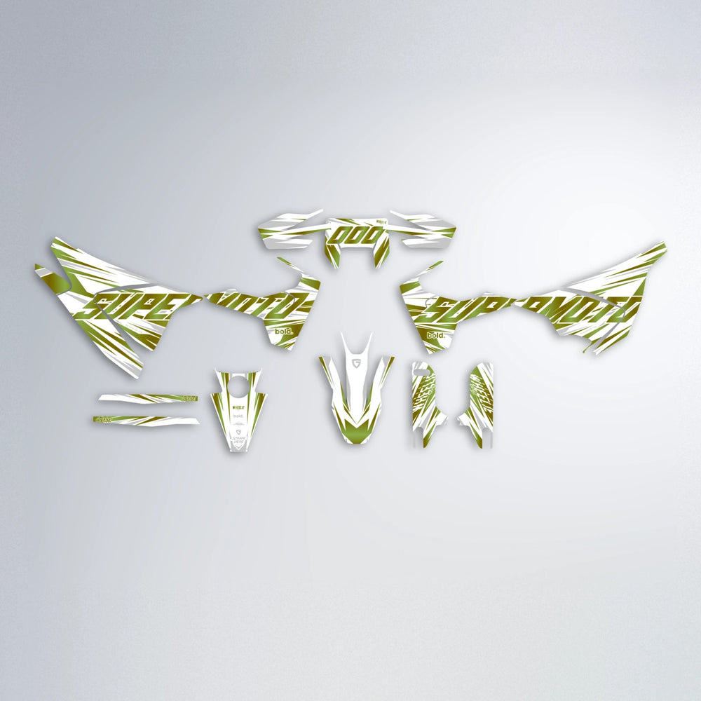 GEBEL V4 Husqvarna 701 graphics kit parts layout in Olive