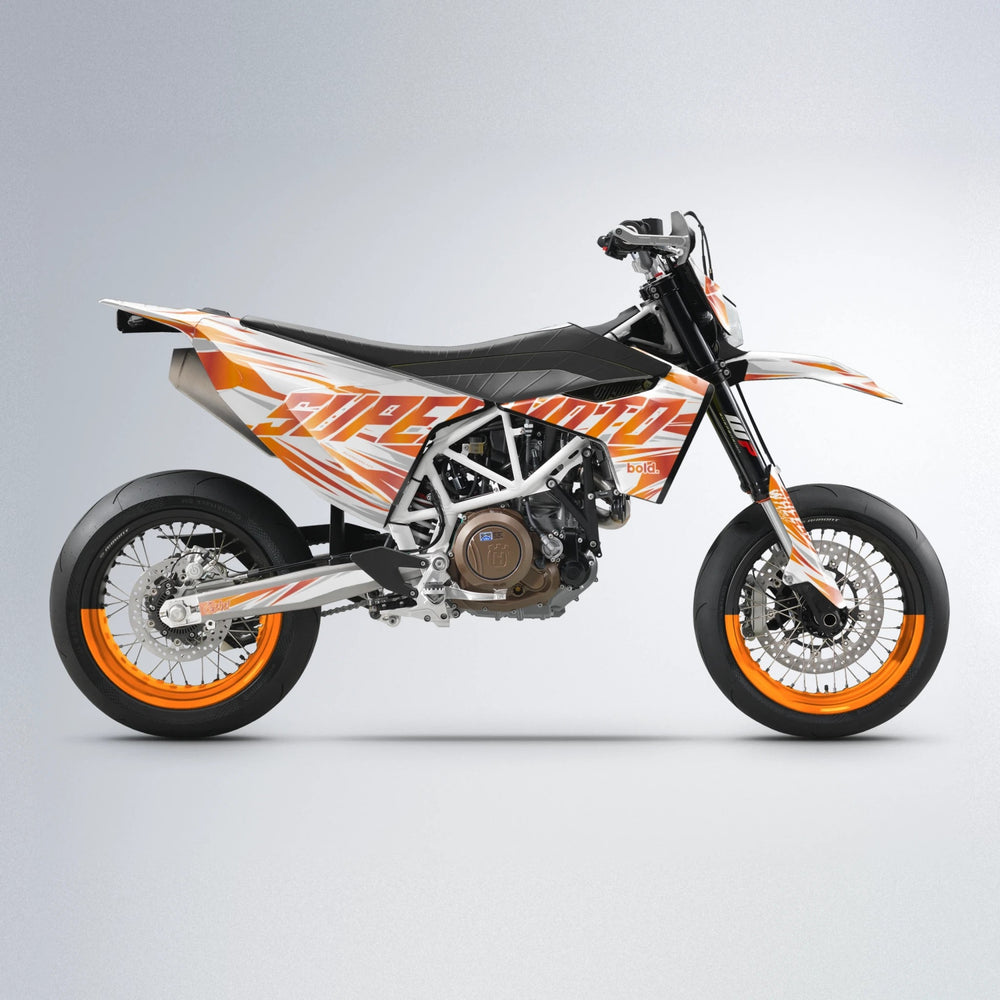 GEBEL V4 Husqvarna 701 supermoto graphics kit in Orange