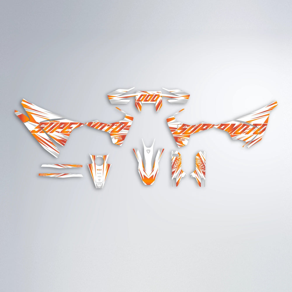 GEBEL V4 Husqvarna 701 graphics kit parts layout in Orange
