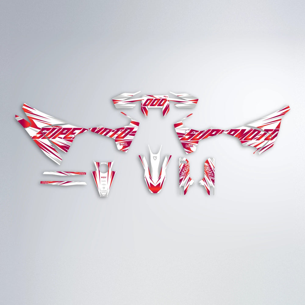 GEBEL V4 Husqvarna 701 graphics kit parts layout in Red