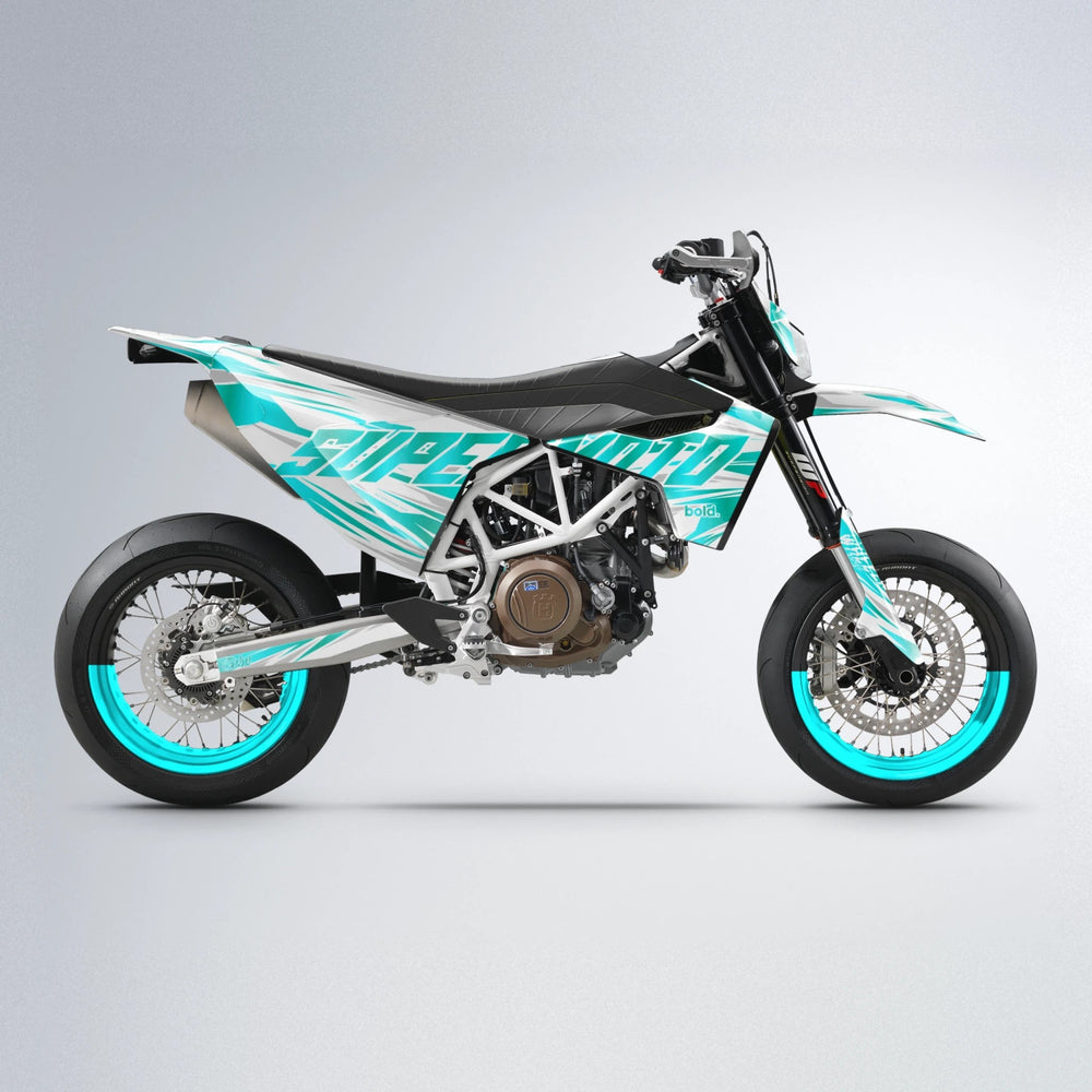 GEBEL V4 Husqvarna 701 supermoto graphics kit in Teal