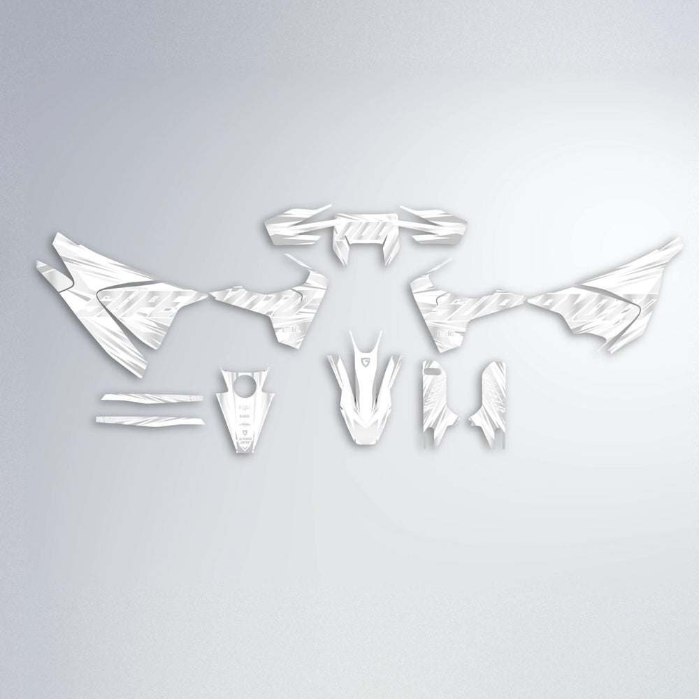 GEBEL V4 Husqvarna 701 graphics kit parts layout in White