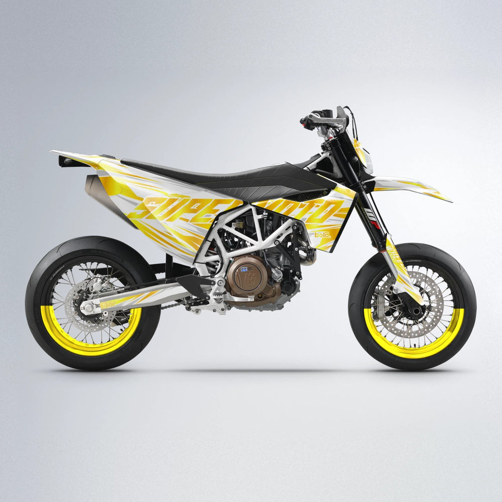 GEBEL V4 Husqvarna 701 supermoto graphics kit in Yellow