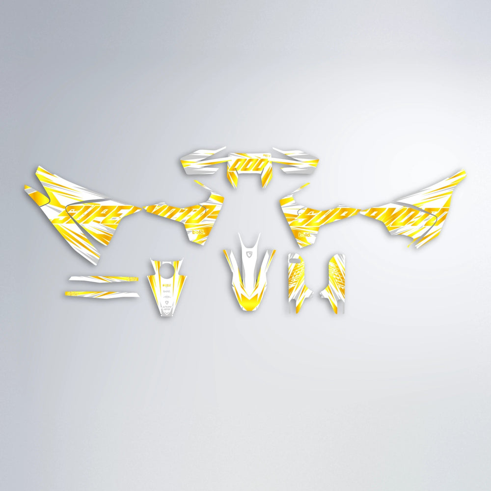 GEBEL V4 Husqvarna 701 graphics kit parts layout in Yellow