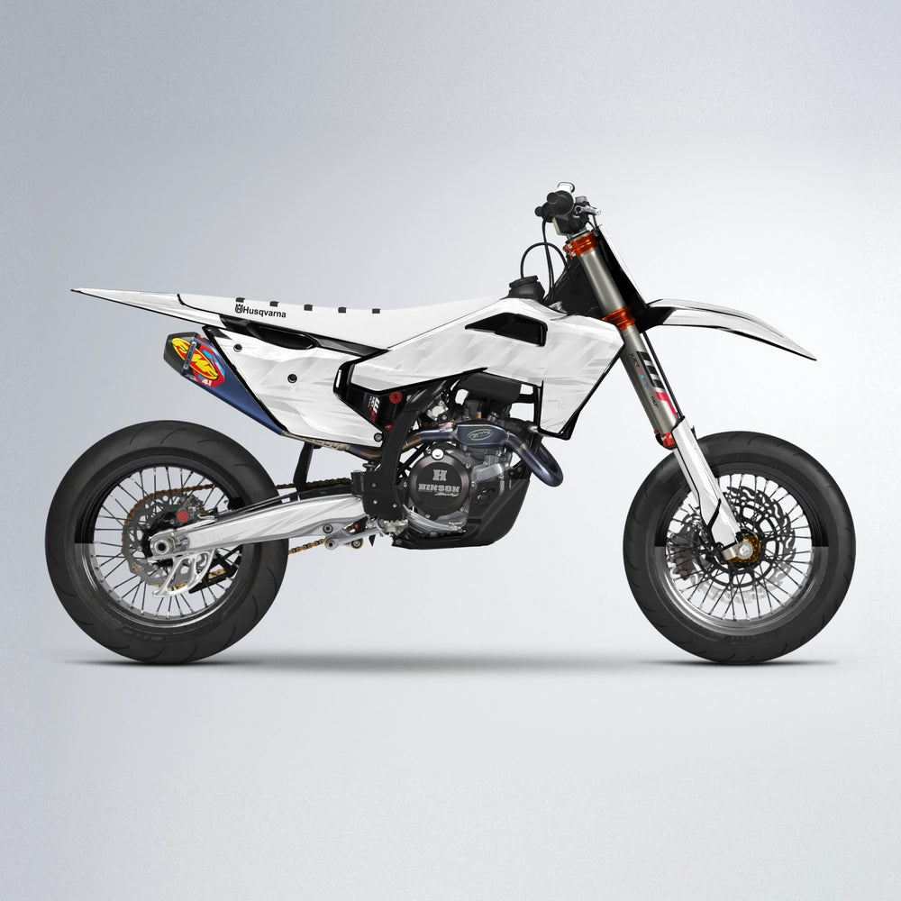 GEBEL V4 Husqvarna FE/TE supermoto graphics kit in White