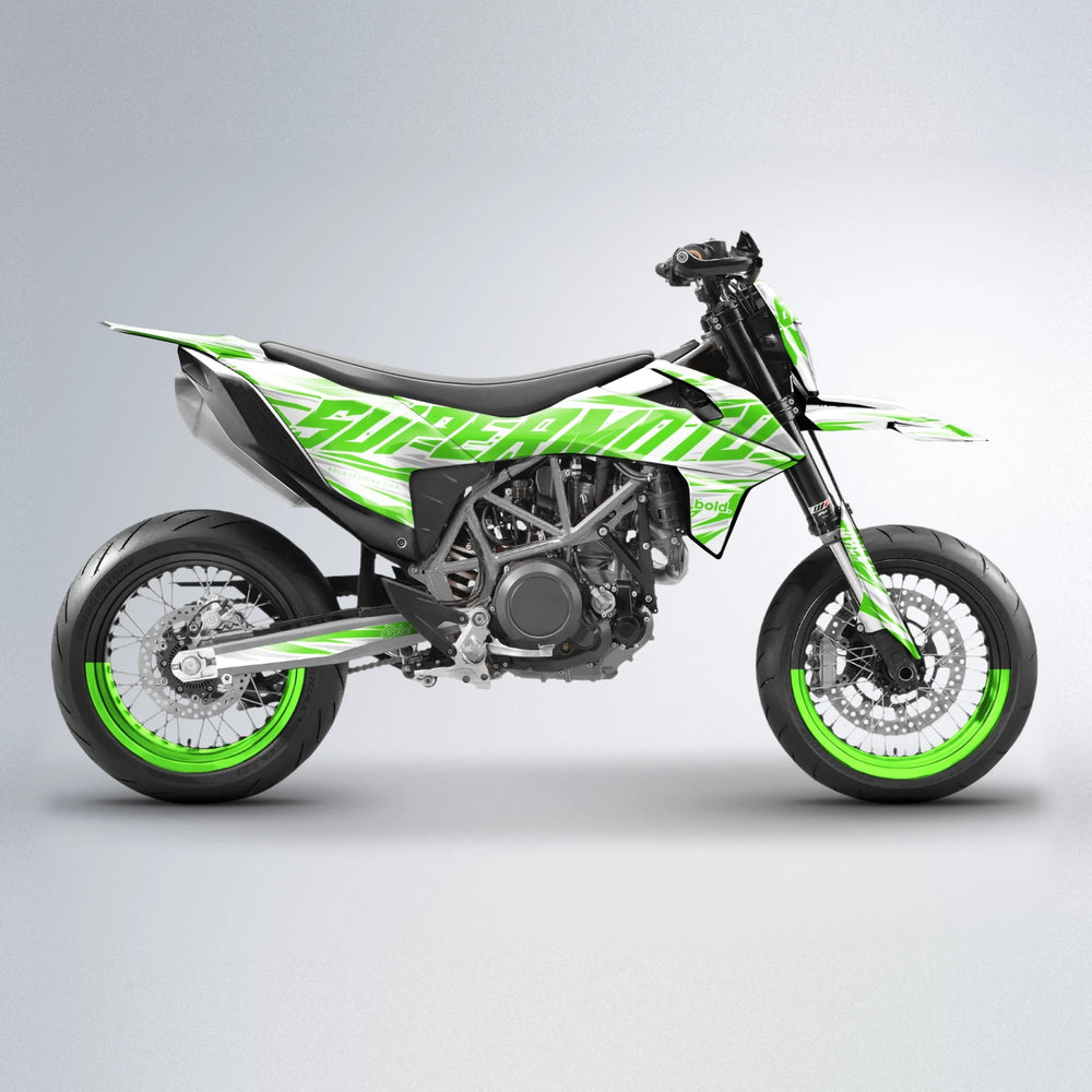 GEBEL V4 KTM SMC 690 supermoto graphics kit in Green
