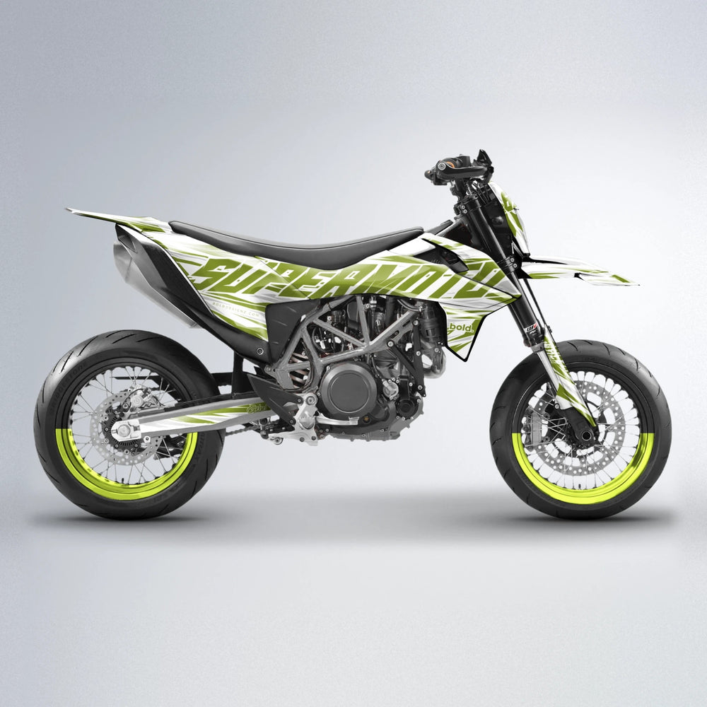 GEBEL V4 KTM SMC 690 supermoto graphics kit in Olive