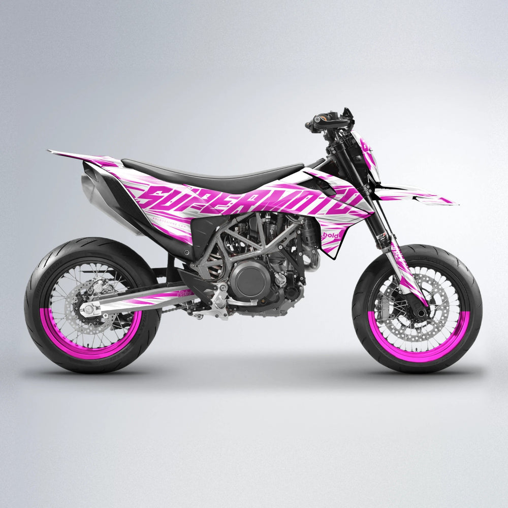 GEBEL V4 KTM SMC 690 supermoto graphics kit in Pink
