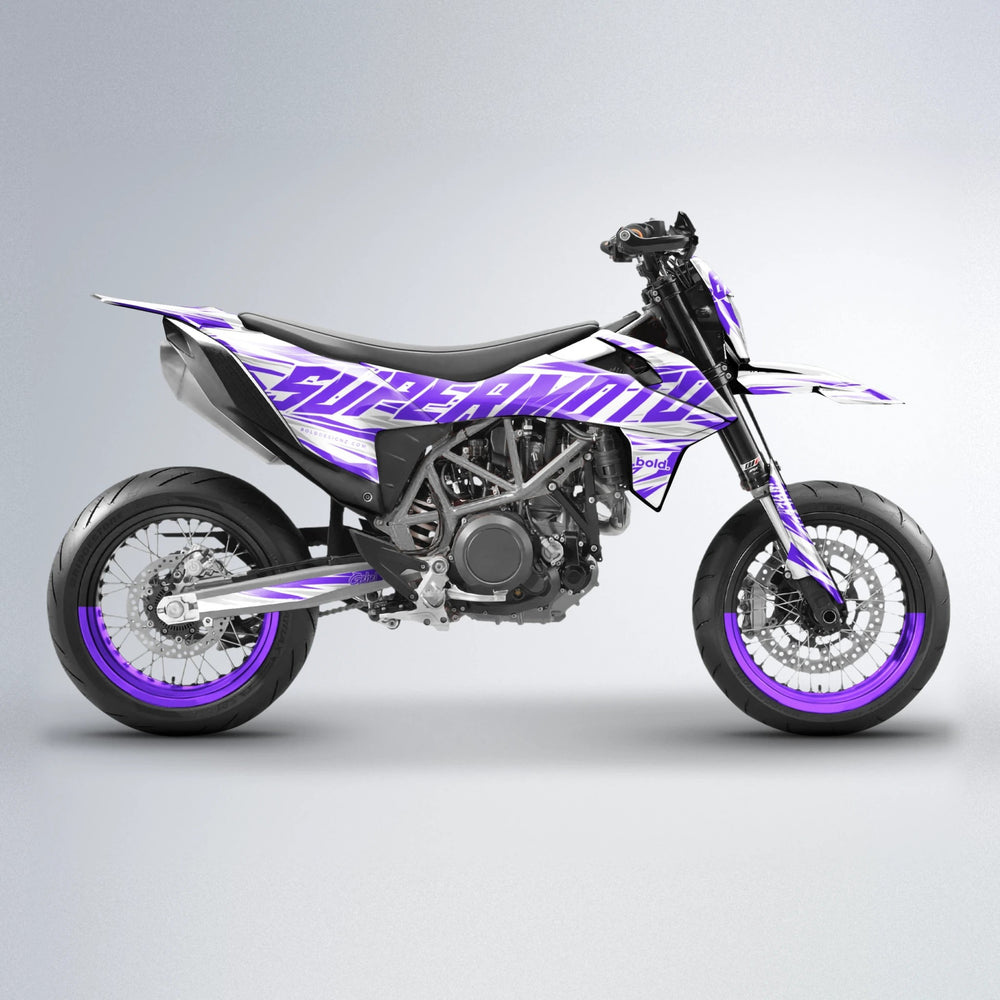 GEBEL V4 KTM SMC 690 supermoto graphics kit in Purple