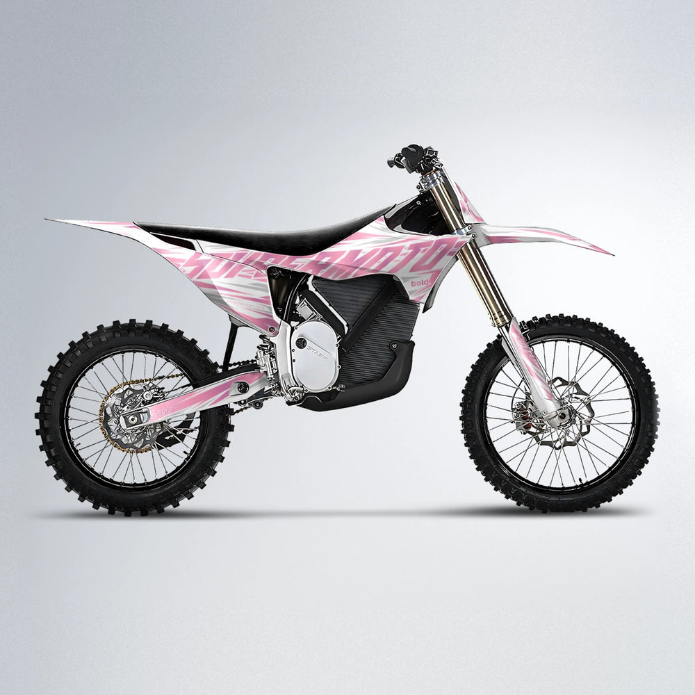 GEBEL V4 Stark Varg MX motocross graphics kit in Sakura Pink