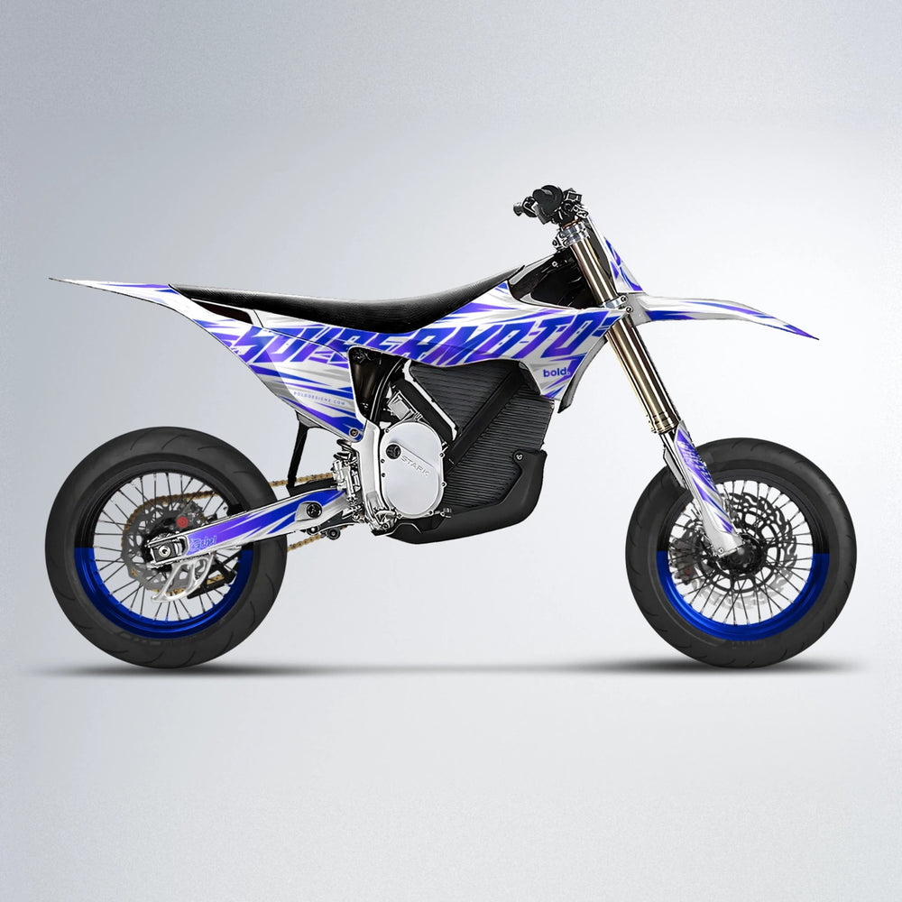 GEBEL V4 Stark Varg SM supermoto graphics kit in Blue