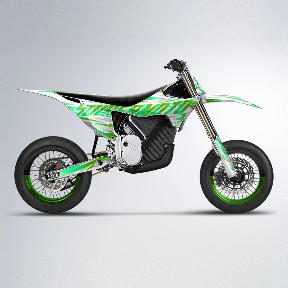 GEBEL V4 Stark Varg SM supermoto graphics kit in Green
